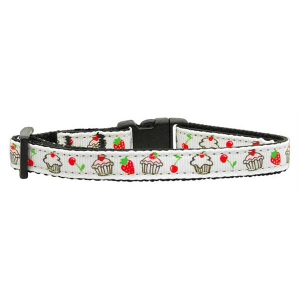 Unconditional Love Cupcakes Nylon Ribbon Collar White Cat Safety UN847475